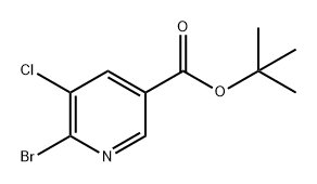 3-Pyridinecarboxylic acid, 6-bromo-5-chloro-, 1,1-dimethylethyl ester 구조식 이미지
