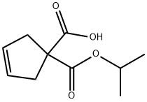 3-Cyclopentene-1,1-dicarboxylic acid, 1-(1-methylethyl) ester 구조식 이미지