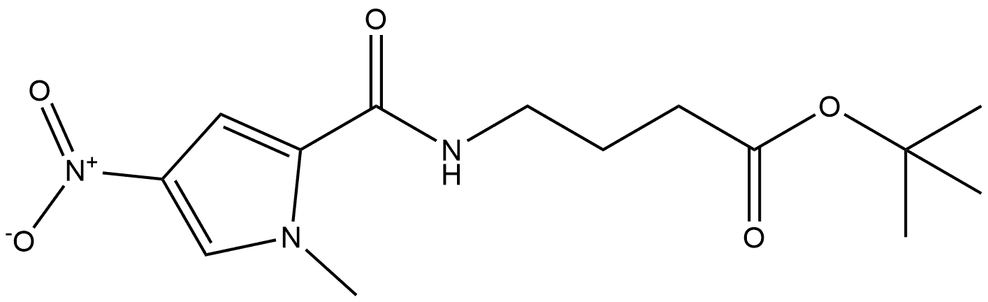 tert-butyl 4-[(1-methyl-4-nitro-1H-pyrrol-2-yl)formamido]butanoate Structure