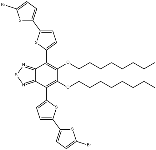 2,1,3-Benzothiadiazole, 4,7-bis(5'-bromo[2,2'-bithiophen]-5-yl)-5,6-bis(octyloxy)- Structure