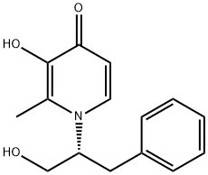 4(1H)-Pyridinone, 3-hydroxy-1-[(1R)-1-(hydroxymethyl)-2-phenylethyl]-2-methyl- Structure