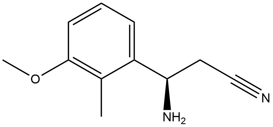 (3R)-3-AMINO-3-(3-METHOXY-2-METHYLPHENYL)PROPANENITRILE Structure