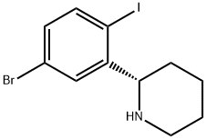 2-(5-bromo-2-iodophenyl)piperidine Structure