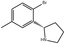 Pyrrolidine, 2-(2-bromo-5-methylphenyl)-, (2S)- Structure