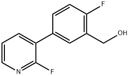 Benzenemethanol,2-fluoro-5-(2-fluoro-3-pyridinyl)- Structure