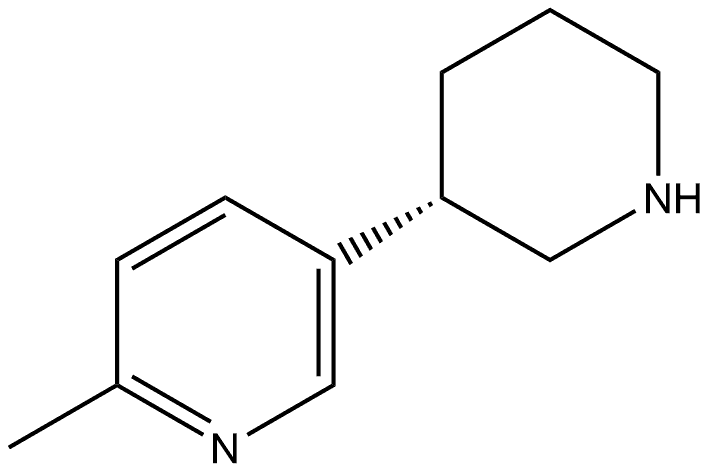 2-Methyl-5-(3S)-3-piperidinylpyridine Structure