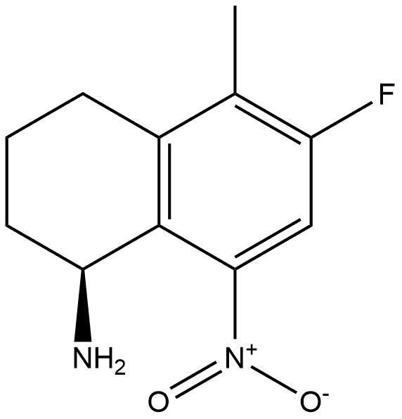 (S)-6-Fluoro-1,2,3,4-tetrahydro-5-methyl-8-nitro-1-naphthalenamine Structure