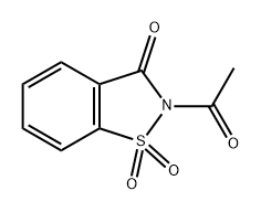 1,2-Benzisothiazol-3(2H)-one, 2-acetyl-, 1,1-dioxide Structure