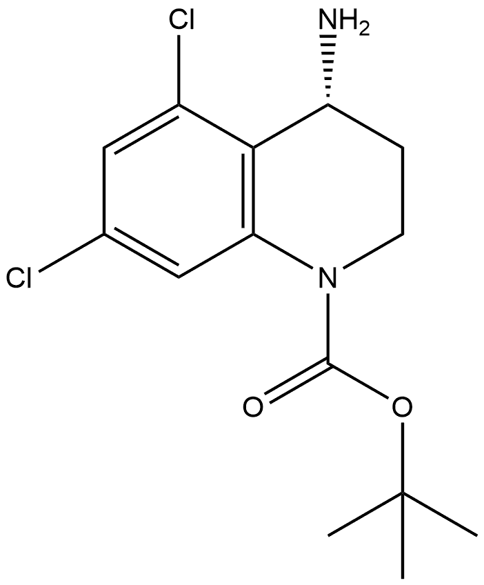 Tert-butyl (R)-4-amino-5,7-dichloro-3,4-dihydroquinoline-1(2H)-carboxylate Structure