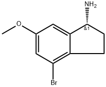 (1R)-4-BROMO-6-METHOXYINDANYLAMINE Structure