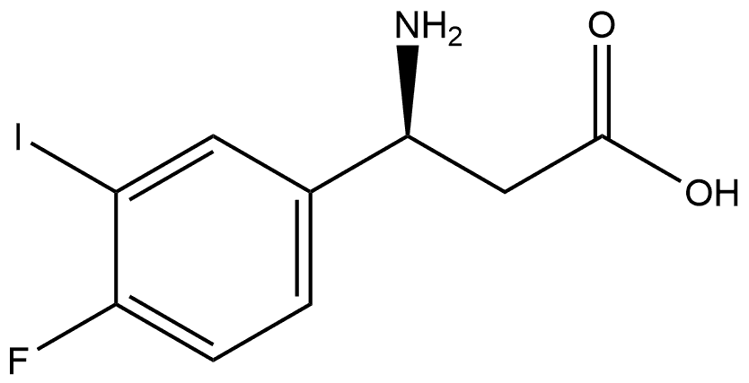 Benzenepropanoic acid, β-amino-4-fluoro-3-iodo-, (βS)- Structure