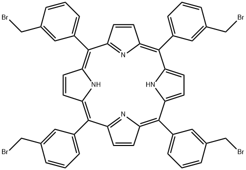 21H,23H-Porphine, 5,10,15,20-tetrakis[3-(bromomethyl)phenyl]- Structure