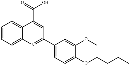 4-Quinolinecarboxylic acid, 2-(4-butoxy-3-methoxyphenyl)- Structure