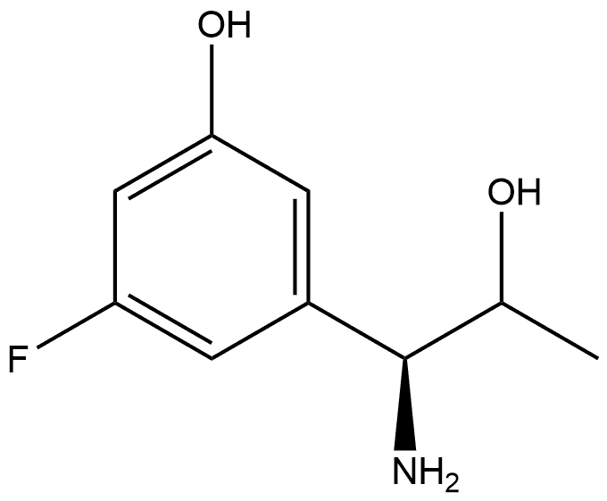 3-((1S)-1-amino-2-hydroxypropyl)-5-fluorophenol Structure