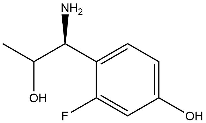 4-((1S)-1-amino-2-HYDROxypropyl)-3-fluorophenol Structure