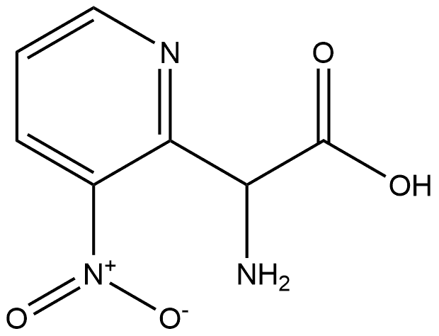 2-Pyridineacetic acid, α-aMino-3-nitro- Structure