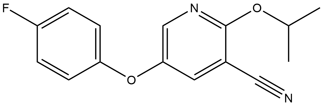 5-(4-Fluorophenoxy)-2-(1-methylethoxy)-3-pyridinecarbonitrile Structure