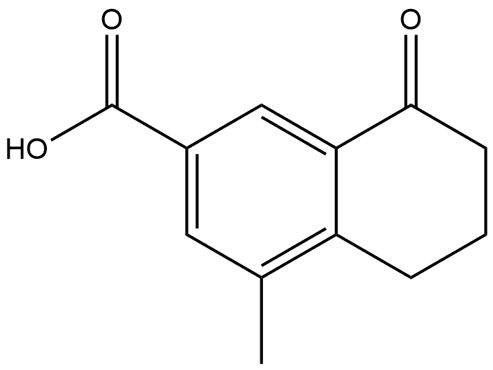 5,6,7,8-Tetrahydro-4-methyl-8-oxo-2-naphthalenecarboxylic acid 구조식 이미지