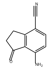 1H-Indene-4-carbonitrile, 7-amino-2,3-dihydro-1-oxo- Structure