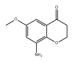 4H-1-Benzopyran-4-one, 8-amino-2,3-dihydro-6-methoxy- Structure