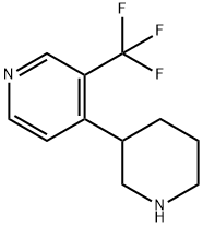 Pyridine, 4-(3-piperidinyl)-3-(trifluoromethyl)- Structure