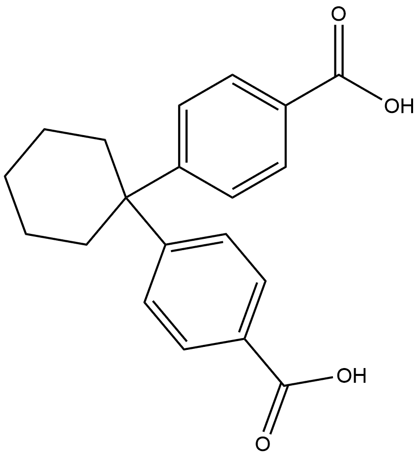 4,4′-Cyclohexylidenebis[benzoic acid] Structure