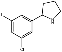 Pyrrolidine, 2-(3-chloro-5-iodophenyl)- Structure