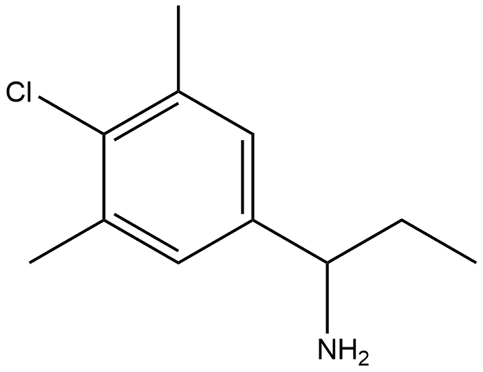 4-Chloro-α-ethyl-3,5-dimethylbenzenemethanamine Structure