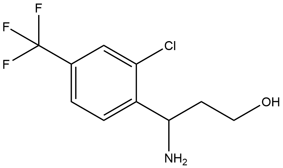 Benzenepropanol, γ-amino-2-chloro-4-(trifluoromethyl)- Structure
