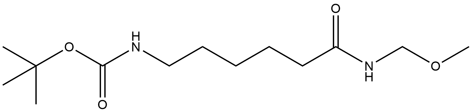 Carbamic acid, N-[6-(methoxymethylamino)-6-oxohexyl]-, 1,1-dimethylethyl ester Structure