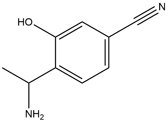 4-(1-Aminoethyl)-3-hydroxybenzonitrile 구조식 이미지