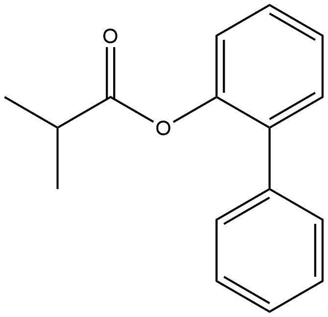 Propanoic acid, 2-methyl-, [1,1'-biphenyl]-2-yl ester Structure