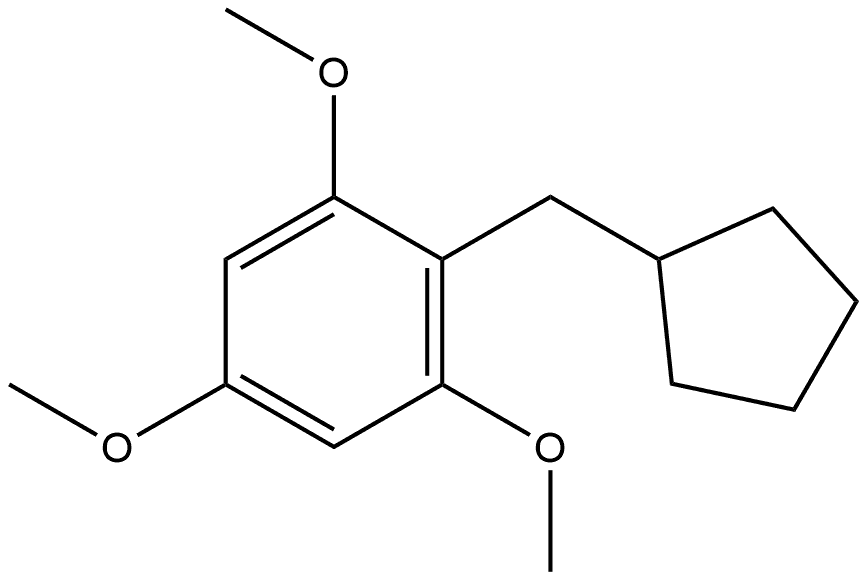 2-(Cyclopentylmethyl)-1,3,5-trimethoxybenzene Structure