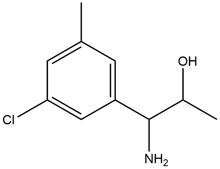 1-AMINO-1-(3-CHLORO-5-METHYLPHENYL)PROPAN-2-OL Structure