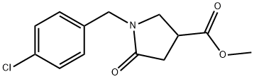 Methyl 1-[(4-chlorophenyl)methyl]-5-oxo-3-pyrrolidinecarboxylate Structure