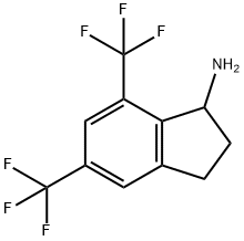 5,7-bis(trifluoromethyl)-2,3-dihydro-1H-inden-1-amine Structure