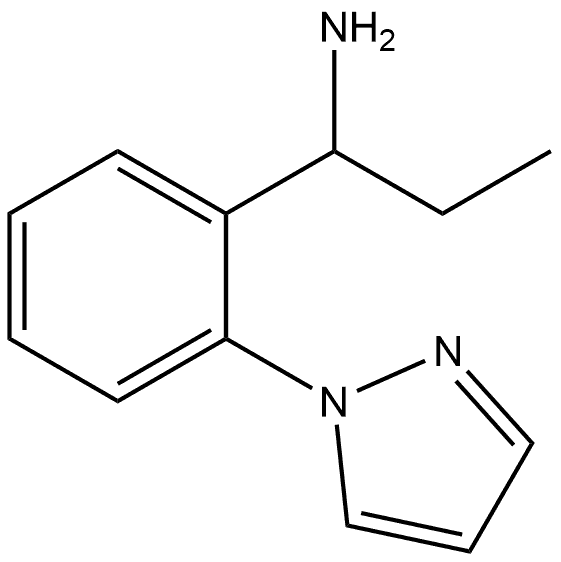 1-(2-(1H-pyrazol-1-yl)phenyl)propan-1-amine 구조식 이미지