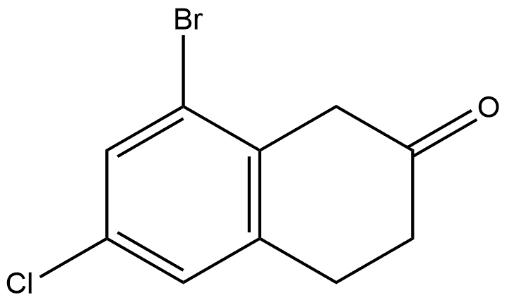 8-Bromo-6-chloro-3,4-dihydro-2(1H)-naphthalenone Structure