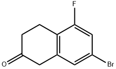 2(1H)-Naphthalenone, 7-bromo-5-fluoro-3,4-dihydro- 구조식 이미지