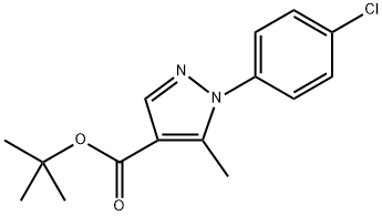 1H-Pyrazole-4-carboxylic acid, 1-(4-chlorophenyl)-5-methyl-, 1,1-dimethylethyl ester Structure