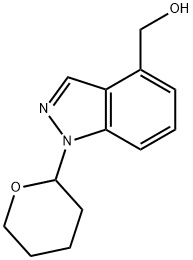 (1-(Tetrahydro-2H-pyran-2-yl)-1H-indazol-4-yl)methanol 구조식 이미지