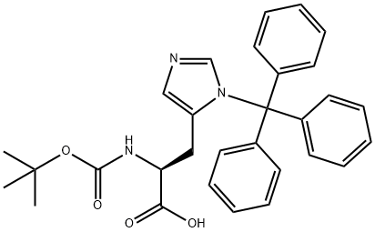 L-Histidine, N-[(1,1-dimethylethoxy)carbonyl]-3-(triphenylmethyl)- Structure