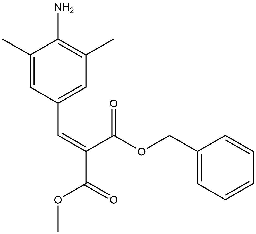 1-Methyl 3-(phenylmethyl) (2Z)-2-[(4-amino-3,5-dimethylphenyl)methylene]propanedioate Structure