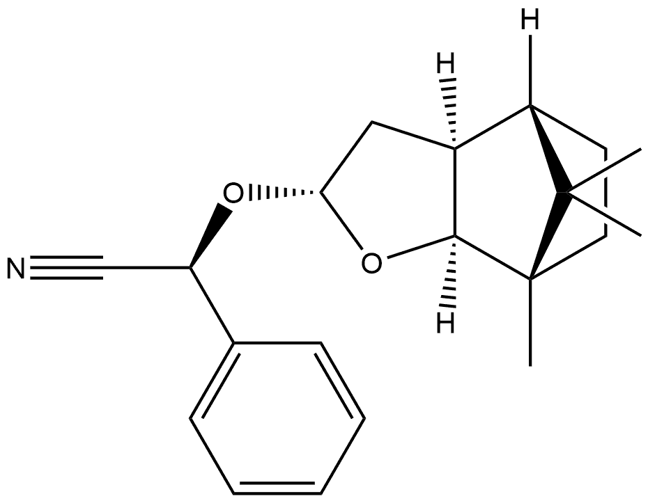 Benzeneacetonitrile, α-[(octahydro-7,8,8-trimethyl-4,7-methanobenzofuran-2-yl)oxy]-, [2S-[2α(R*),3aα,4β,7β,7aα]]- (9CI) 구조식 이미지