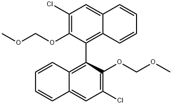 1,1'-Binaphthalene, 3,3'-dichloro-2,2'-bis(methoxymethoxy)-, (1S)- Structure