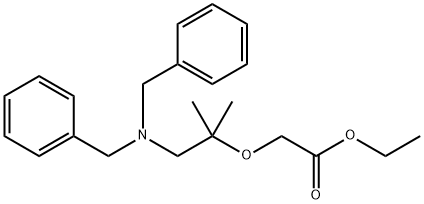 Acetic acid, 2-[2-[bis(phenylmethyl)amino]-1,1-dimethylethoxy]-, ethyl ester Structure