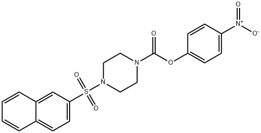 1-Piperazinecarboxylic acid, 4-(2-naphthalenylsulfonyl)-, 4-nitrophenyl ester Structure