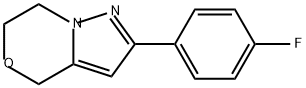 4H-Pyrazolo[5,1-c][1,4]oxazine, 2-(4-fluorophenyl)-6,7-dihydro- 구조식 이미지