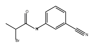 Propanamide, 2-bromo-N-(3-cyanophenyl)- Structure