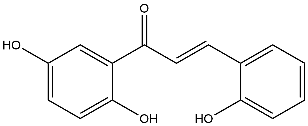 (2E)-1-(2,5-Dihydroxyphenyl)-3-(2-hydroxyphenyl)-2-propen-1-one Structure